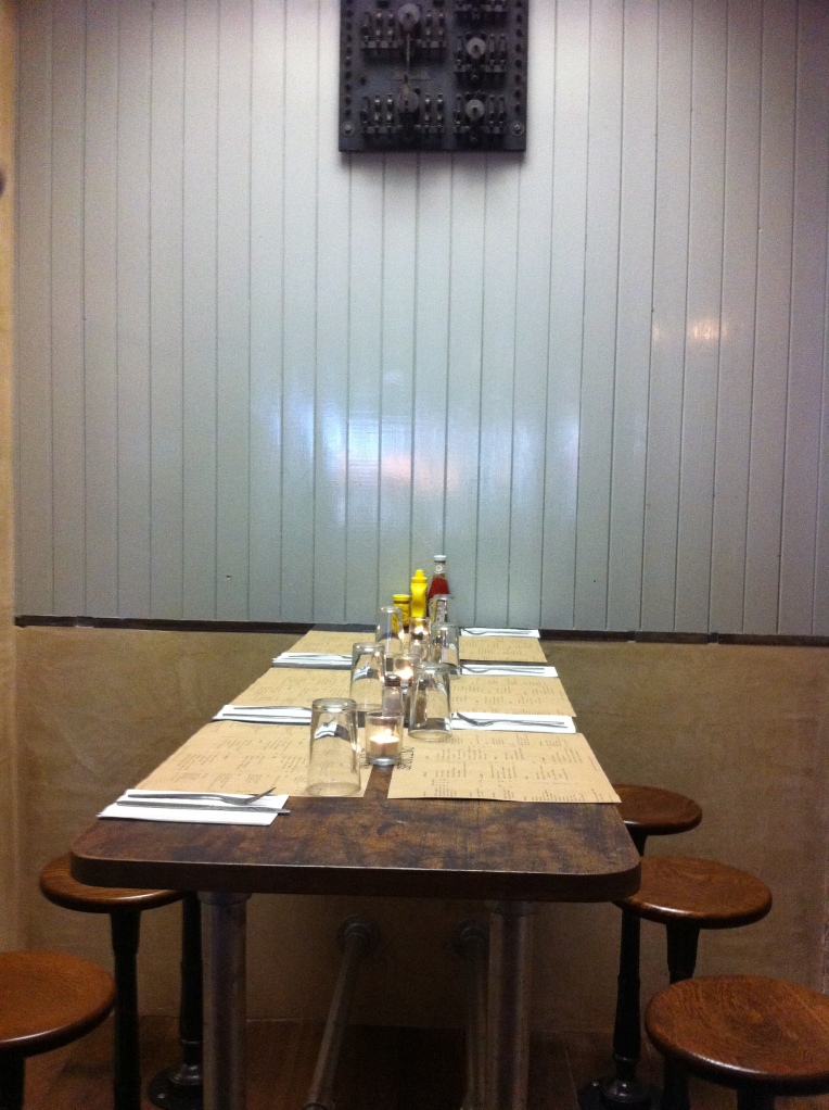 Table in the alcove at Spuntino